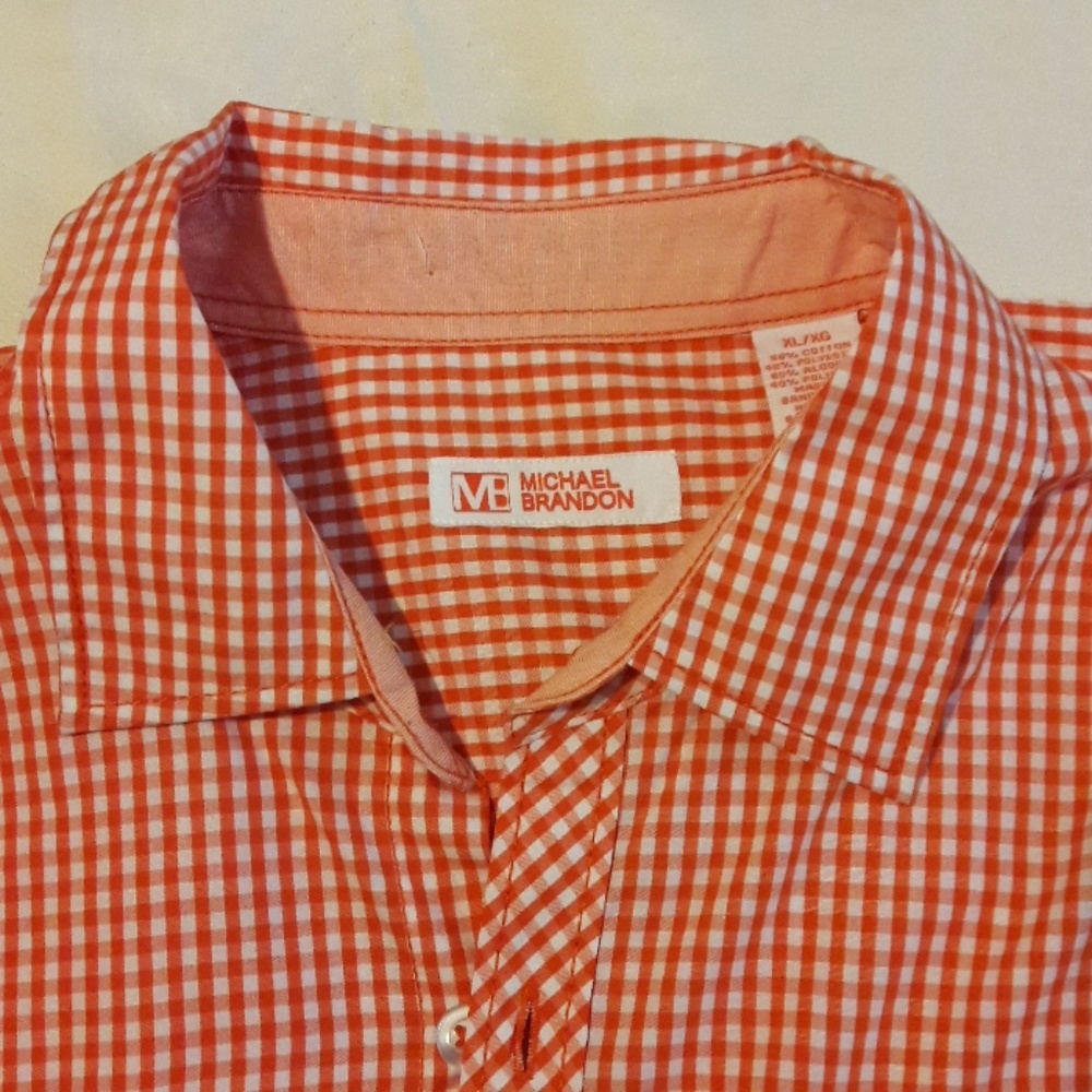 Men's Michael Brandon checkered button down shirt - Picture 4 of 7